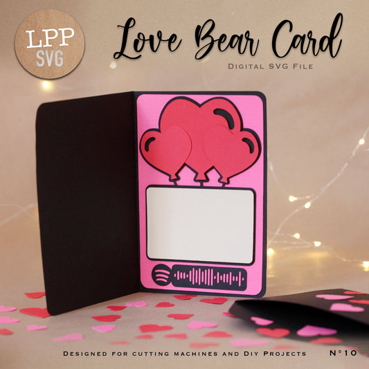 LOVE BEAR CARD - SVG