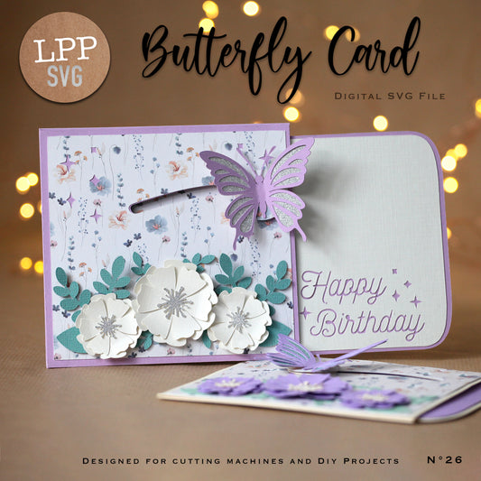BUTTERFLY CARD - SVG