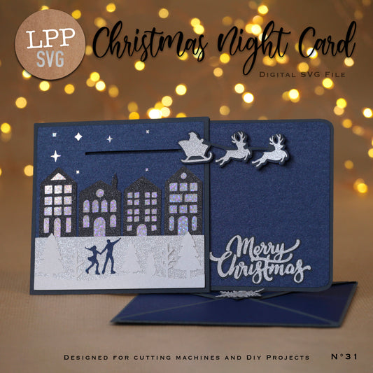 CHRISTMAS NIGHT CARD - SVG