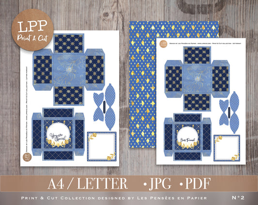 CUTE BOX BLU - PRINT & CUT