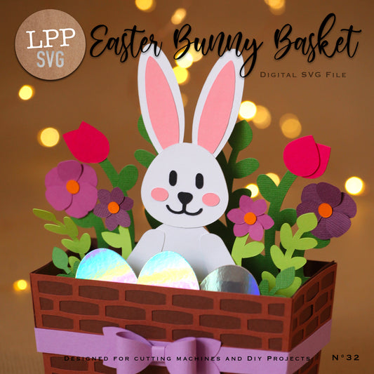 EASTER BUNNY BASKET - SVG