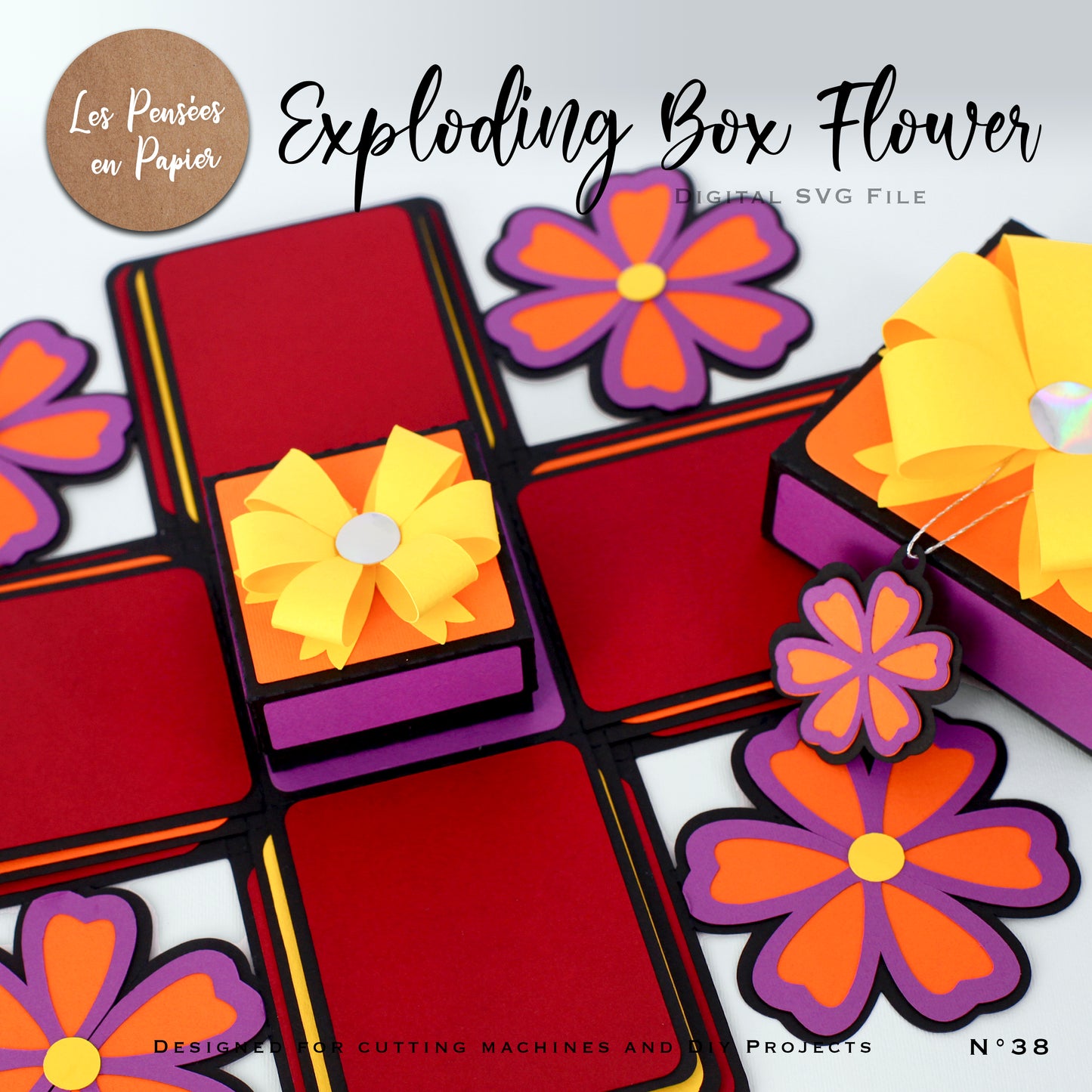 EXPLODING BOX FLOWER - SVG