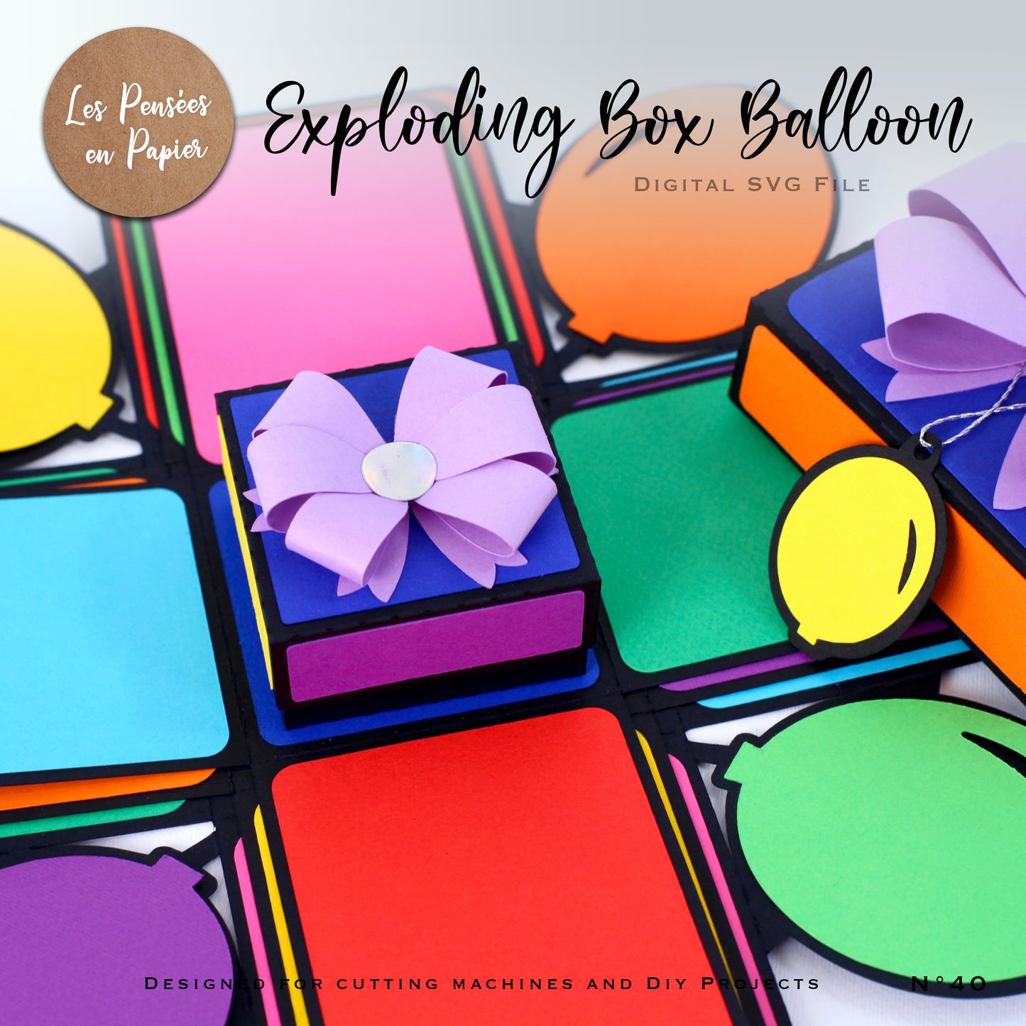 EXPLODING BOX BALLON - SVG