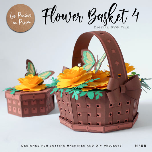 FLOWER BASKET 4 - SVG