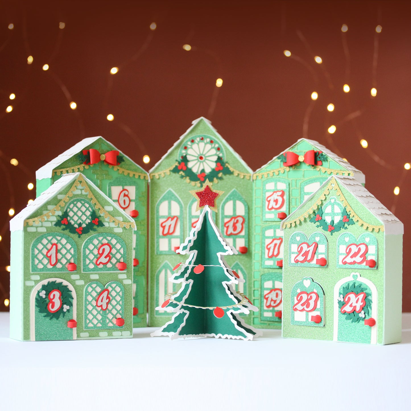 CHRISTMAS VILLAGE Advent Calendar - SVG