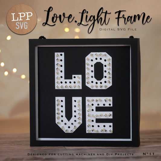 LOVE LIGHT FRAME - SVG