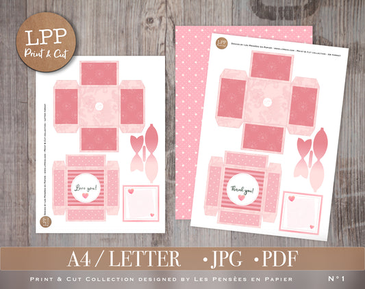 CUTE BOX PINK - PRINT & CUT