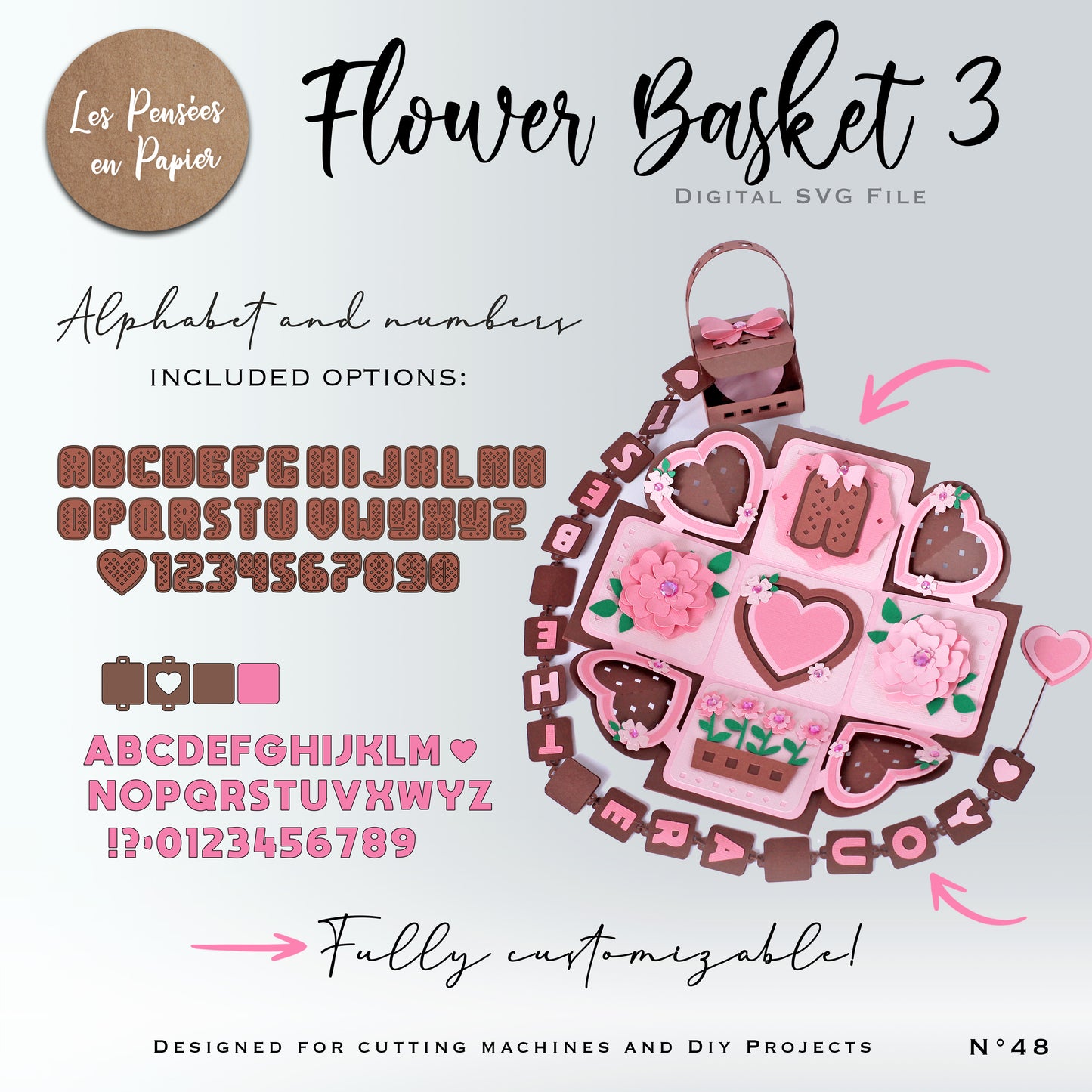 FLOWER BASKET 3 - SVG