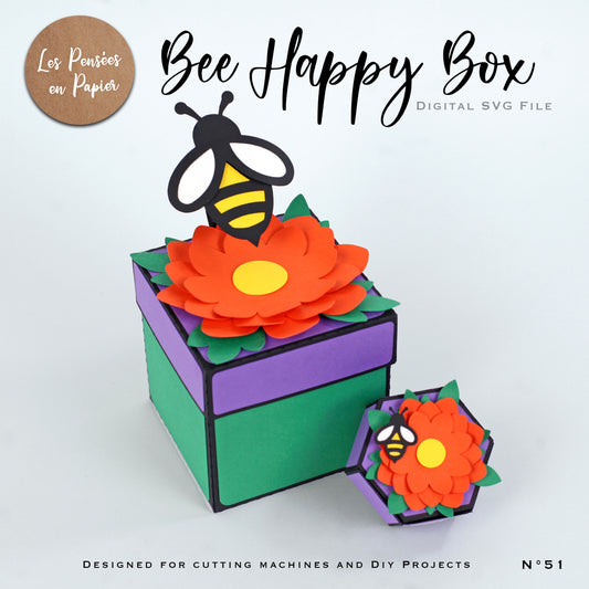 BEE HAPPY BOX - SVG