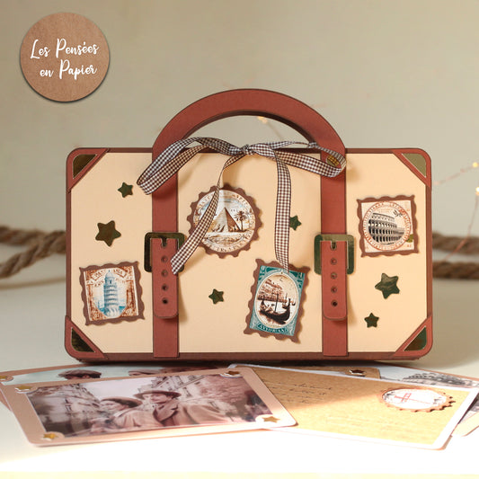 3D SVG Vintage Case Box | Postcard & Photo Holder for Cricut, ScanNCut & Silhouette