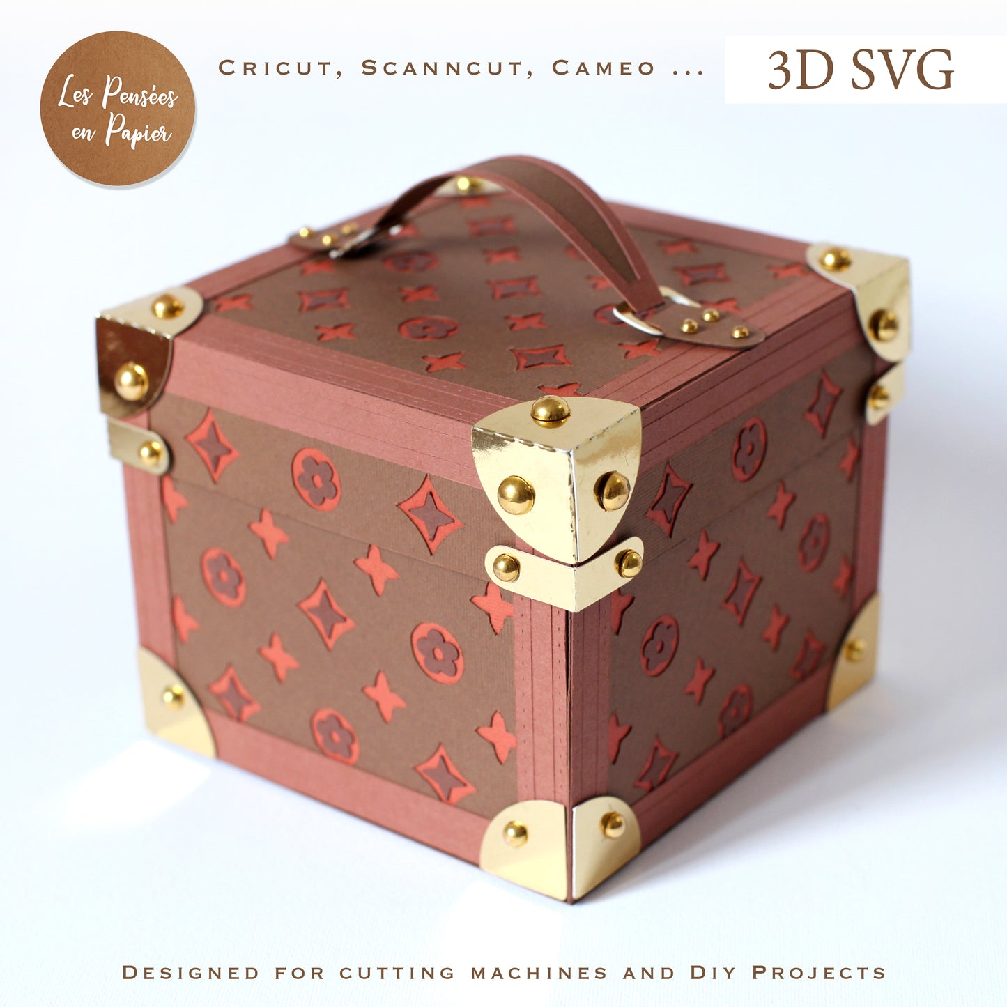 Glamour Explosion Box 3D SVG | Luxury Photo Memory Box Template for Cricut, ScanNCut & Silhouette