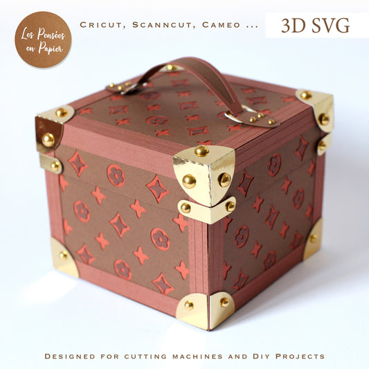 Glamour Explosion Box 3D SVG | Luxury Photo Memory Box Template for Cricut, ScanNCut & Silhouette