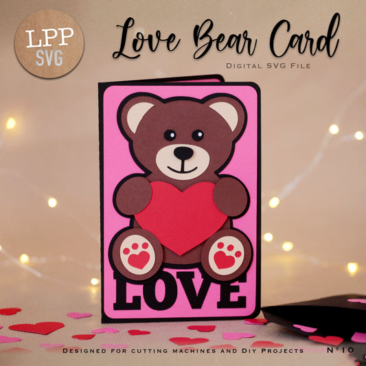 LOVE BEAR CARD - SVG