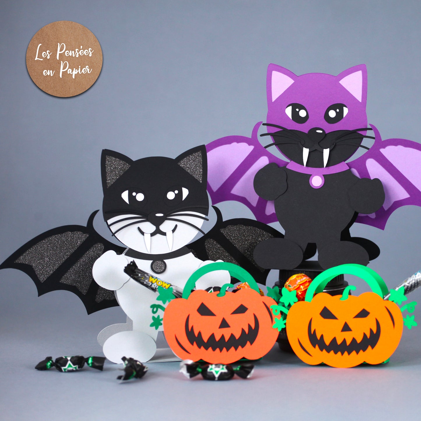 BAT CAT CARD - SVG