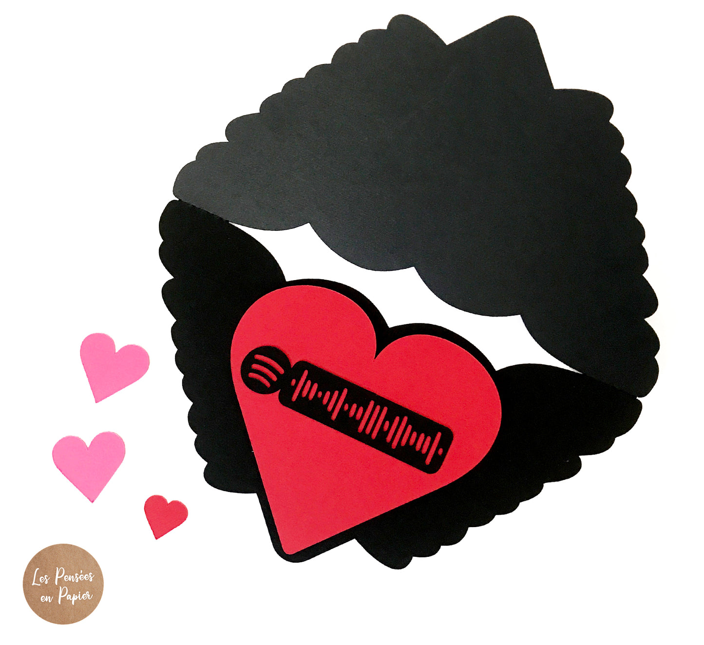 FLYING HEART CARD - Free SVG