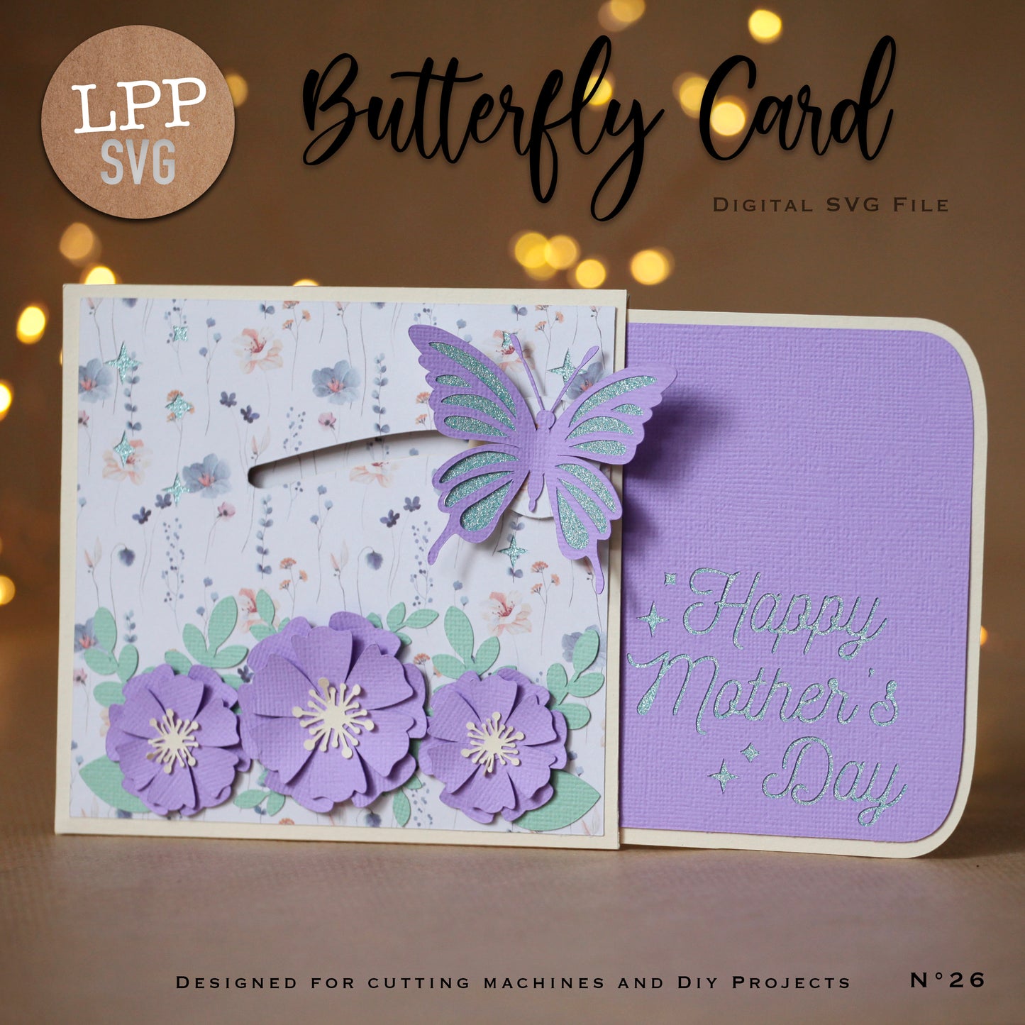BUTTERFLY CARD - SVG