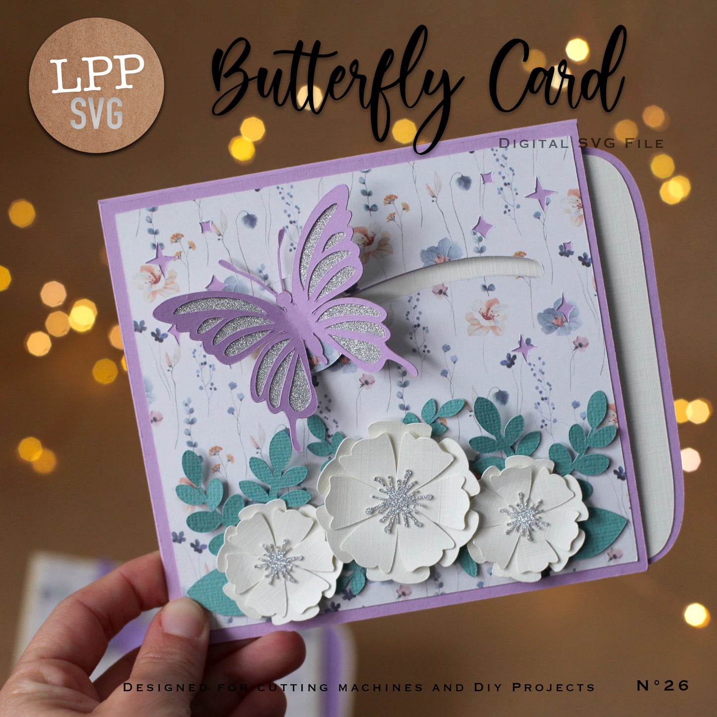 BUTTERFLY CARD - SVG