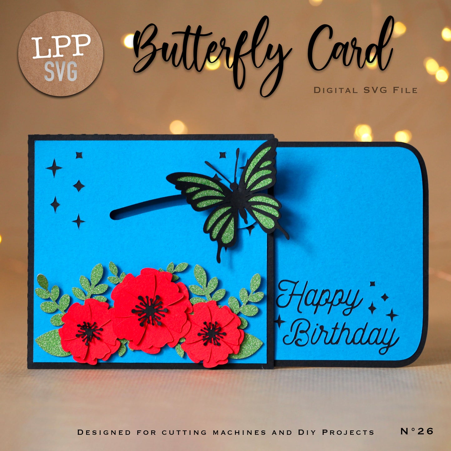 BUTTERFLY CARD - SVG