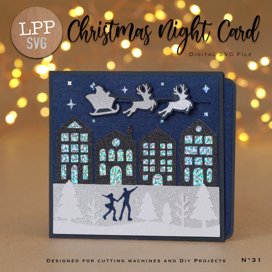 CHRISTMAS NIGHT CARD - SVG