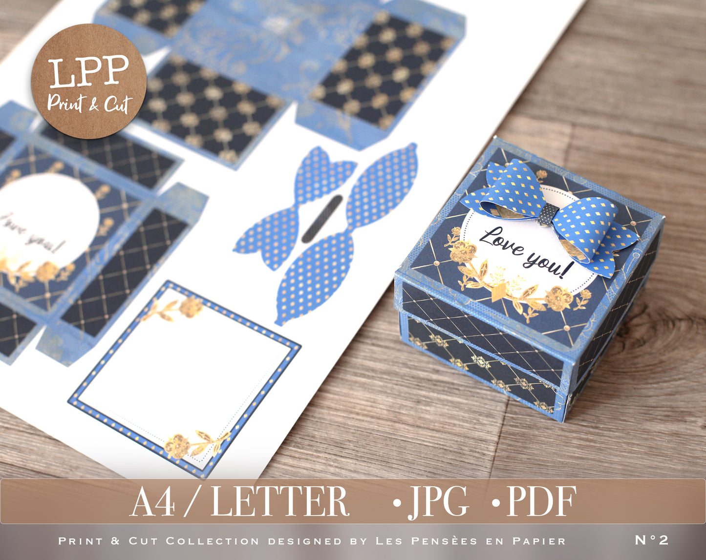 CUTE BOX BLU - PRINT & CUT