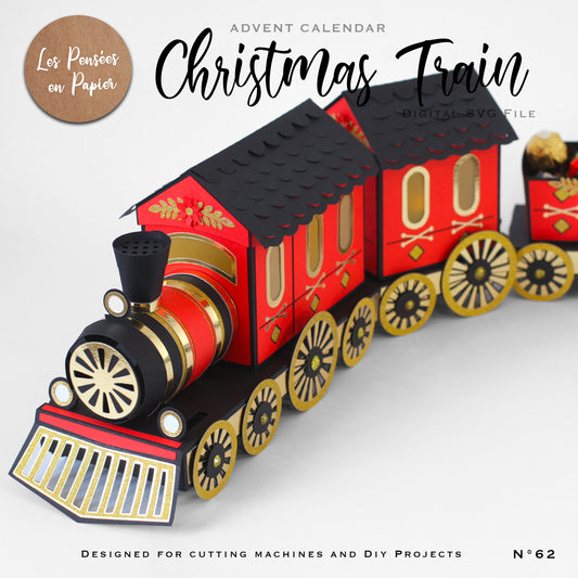 CHRISTMAS TRAIN - Advent Calendar - SVG