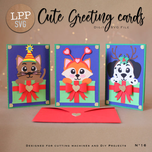 CUTE GREETING CARDS - SVG