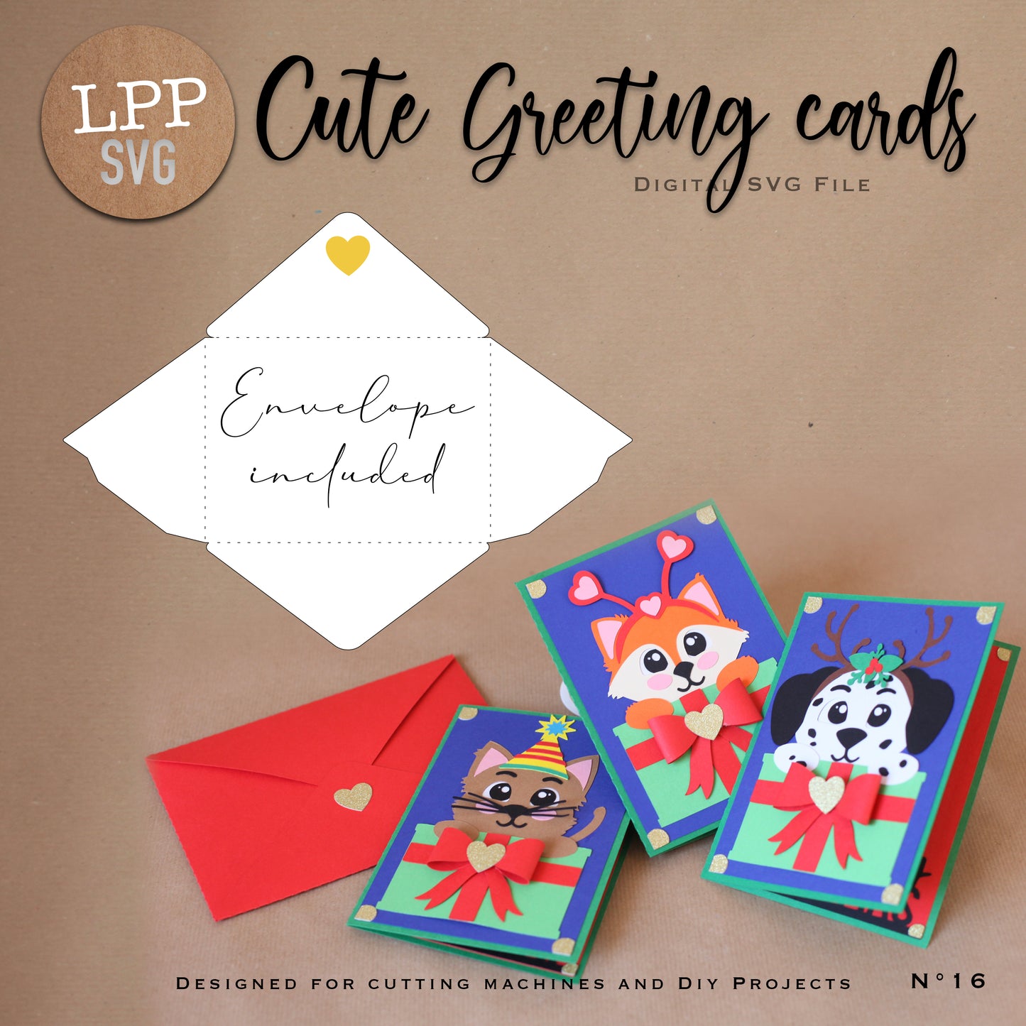 CUTE GREETING CARDS - SVG