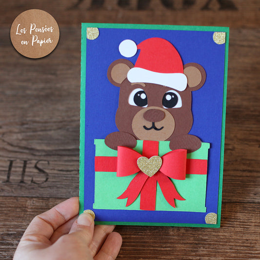 CUTE BEAR CARD - Free SVG