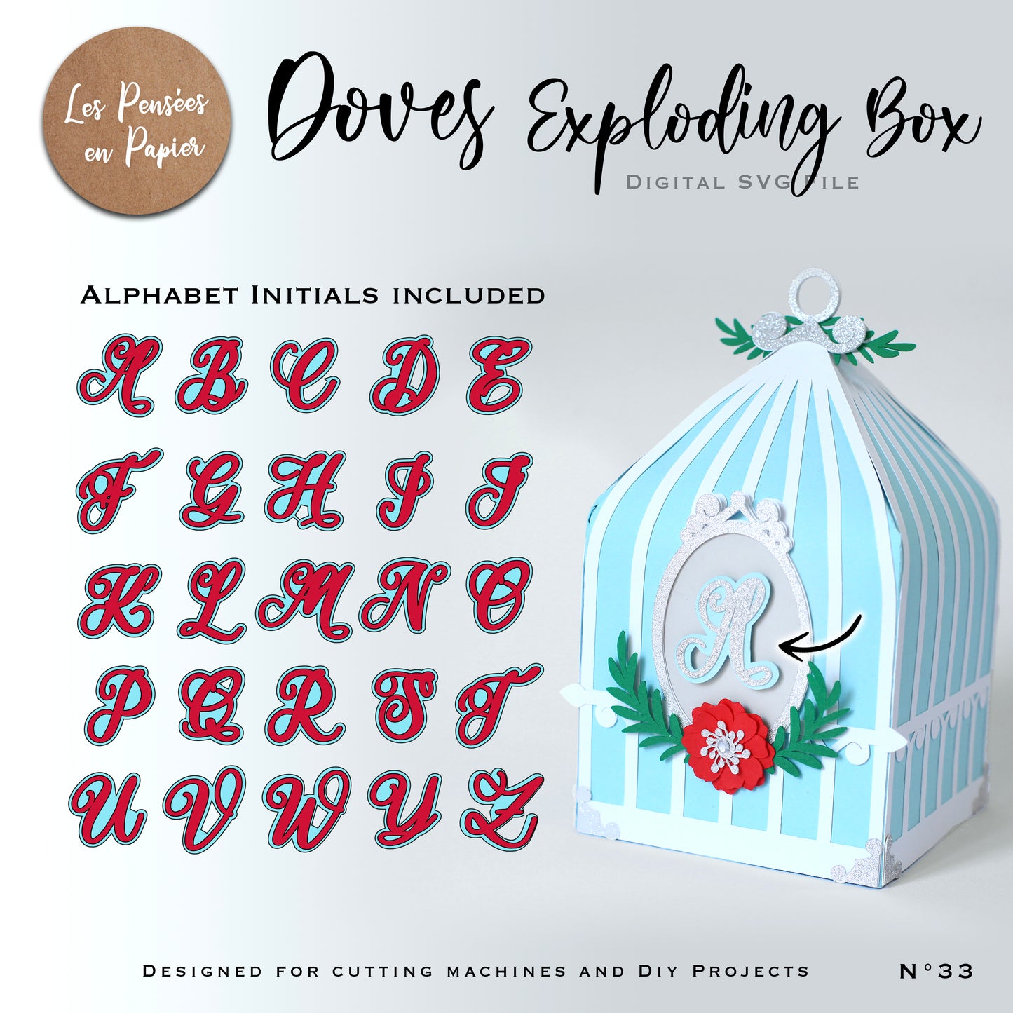 DOVES EXPLODING BOX - SVG