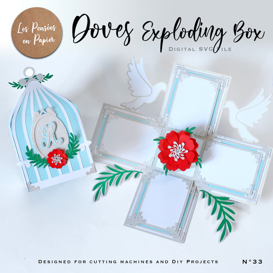 DOVES EXPLODING BOX - SVG