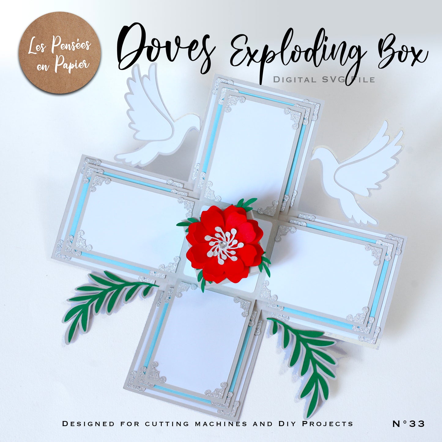 DOVES EXPLODING BOX - SVG