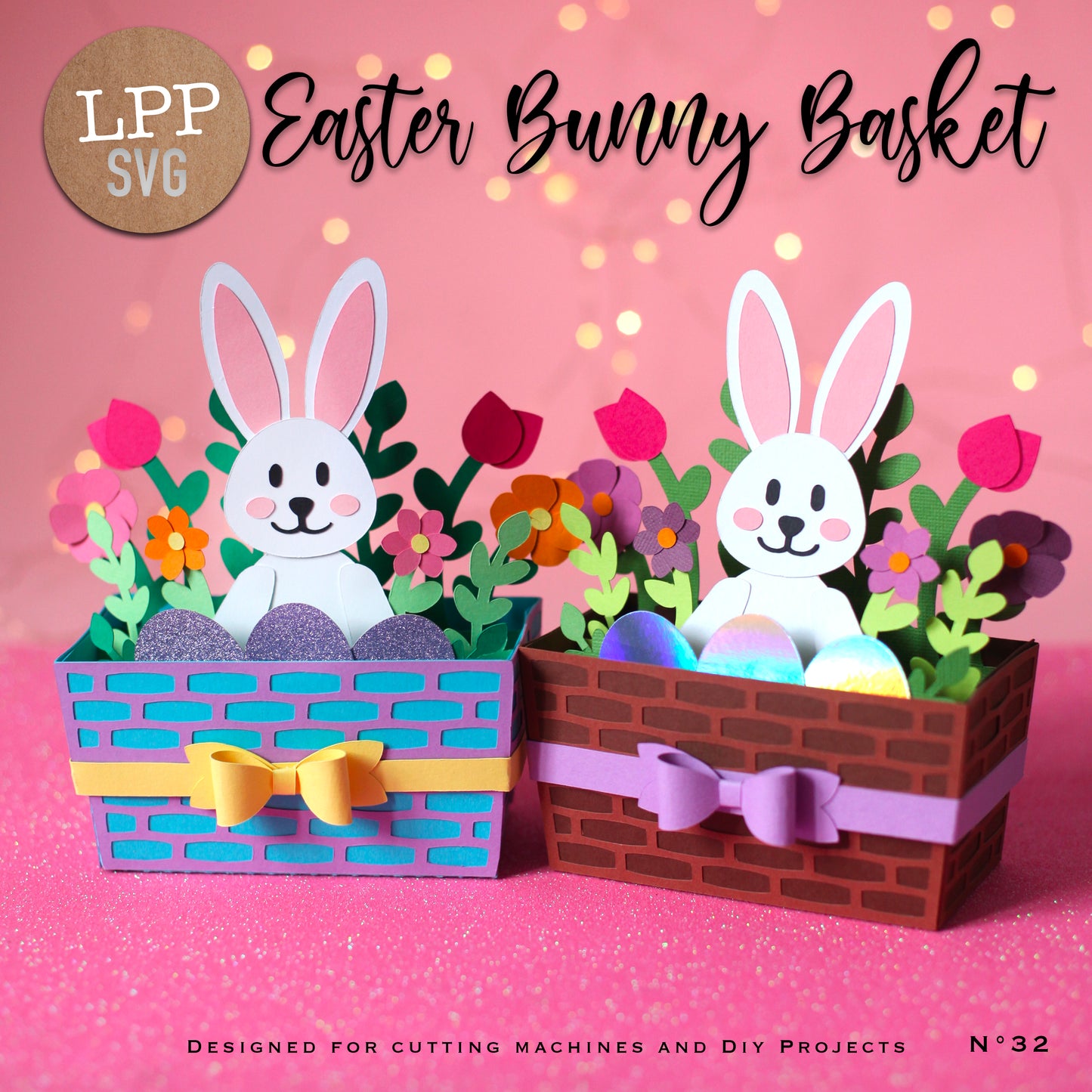 EASTER BUNNY BASKET - SVG