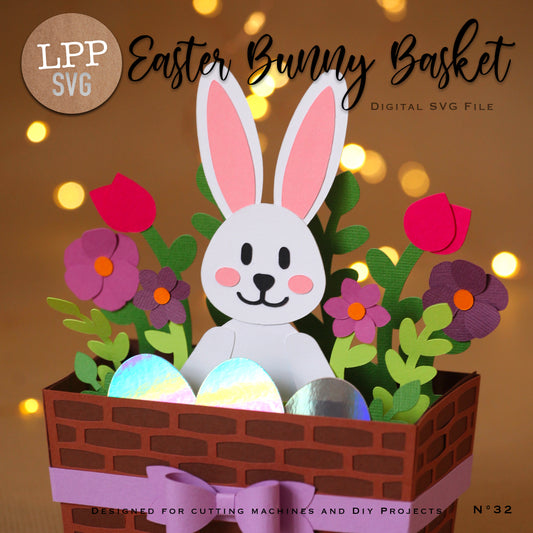 EASTER BUNNY BASKET - SVG