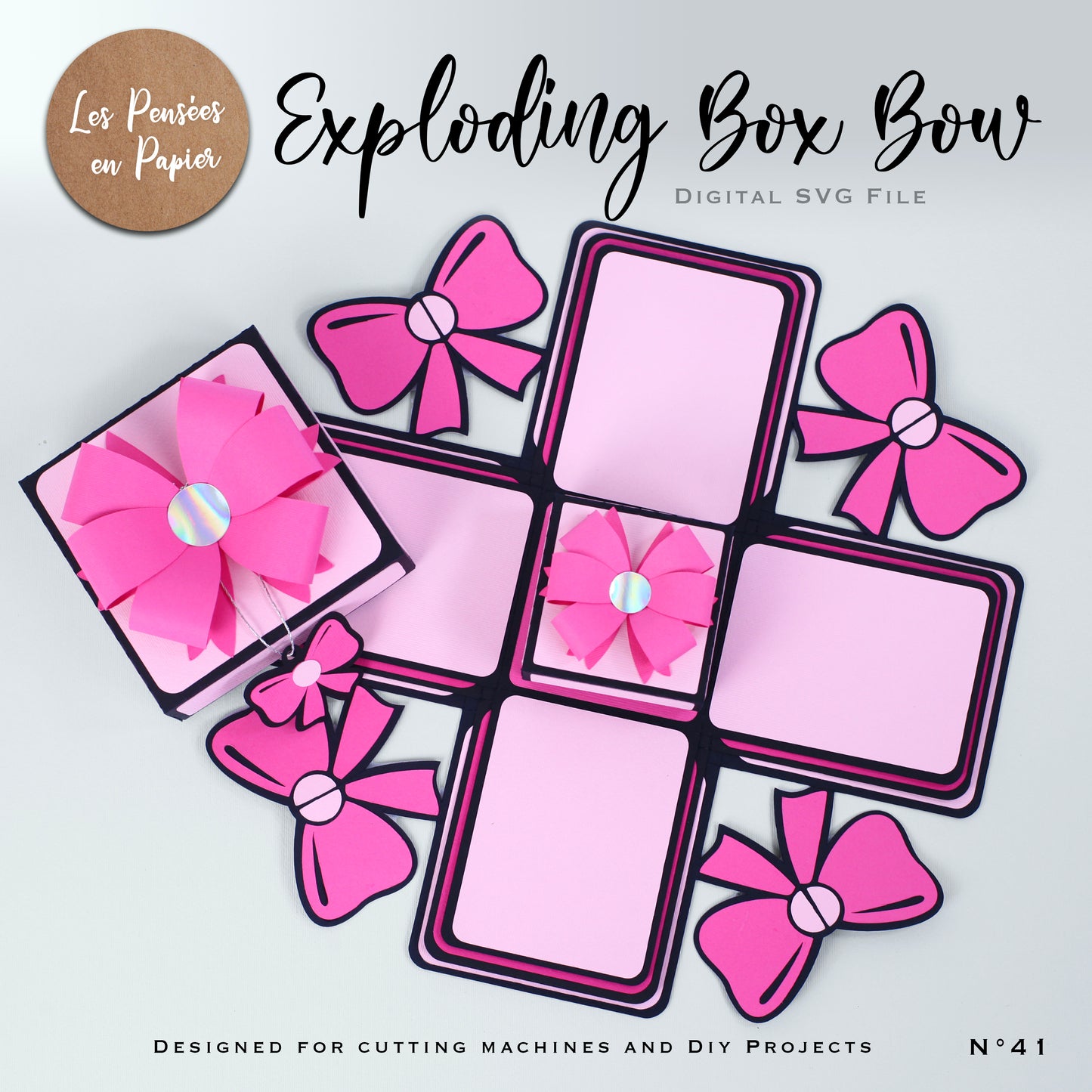 EXPLODING BOX BOW  - SVG