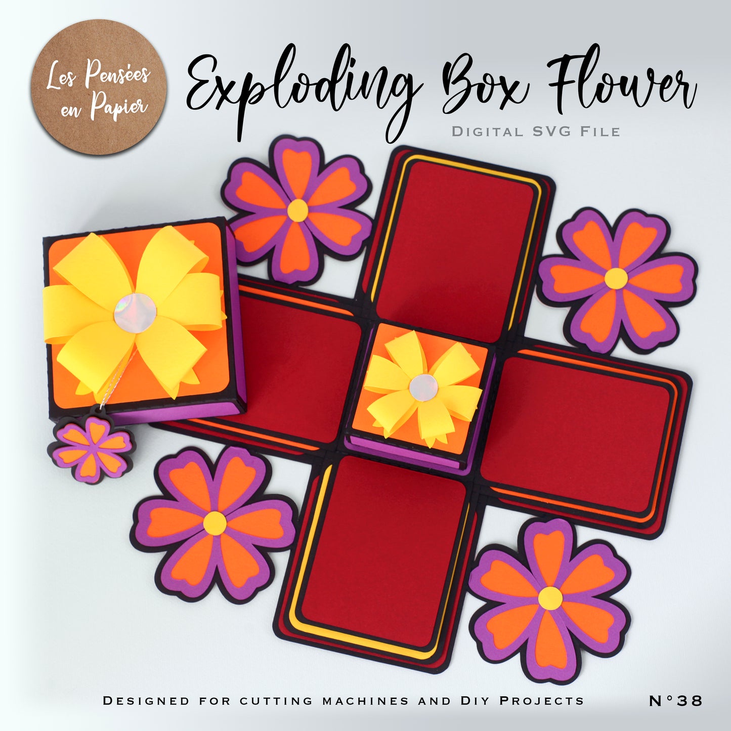 EXPLODING BOX FLOWER - SVG