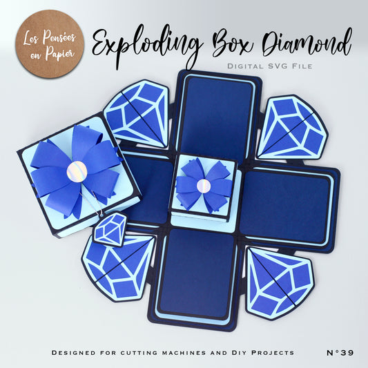 EXPLODING BOX DIAMOND - SVG