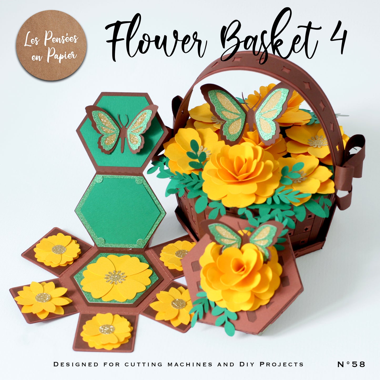 FLOWER BASKET 4 - SVG