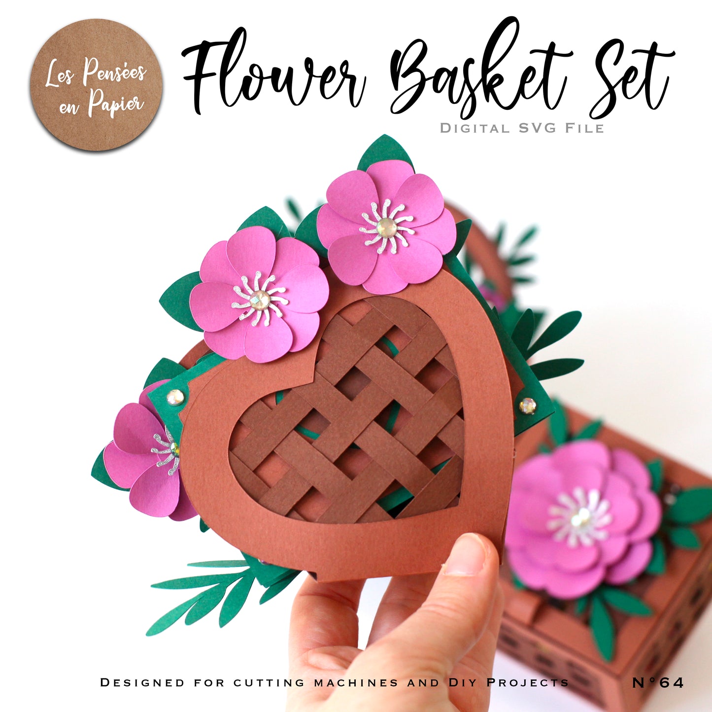 FLOWER BASKET SET - SVG