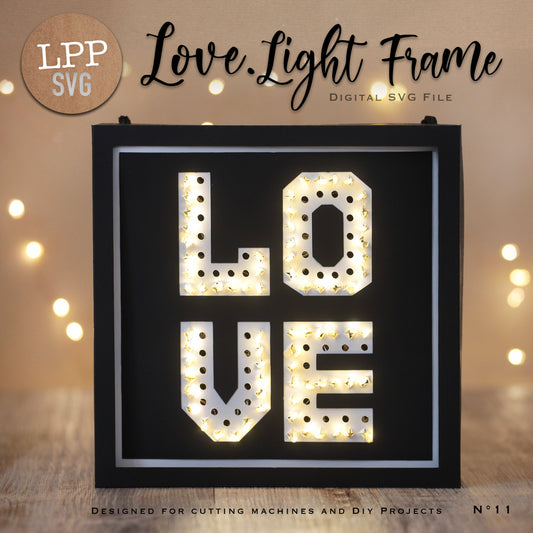 LOVE LIGHT FRAME - SVG