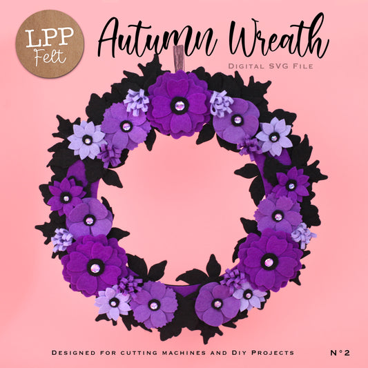 FELT AUTUMN WREATH - SVG