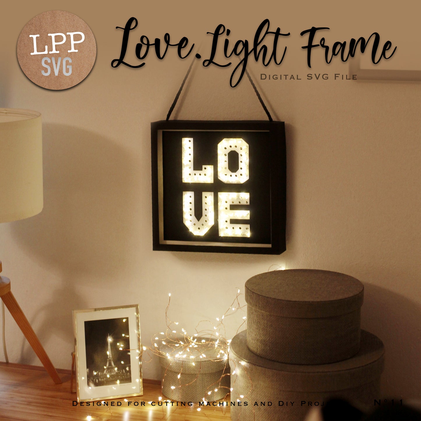 LOVE LIGHT FRAME - SVG