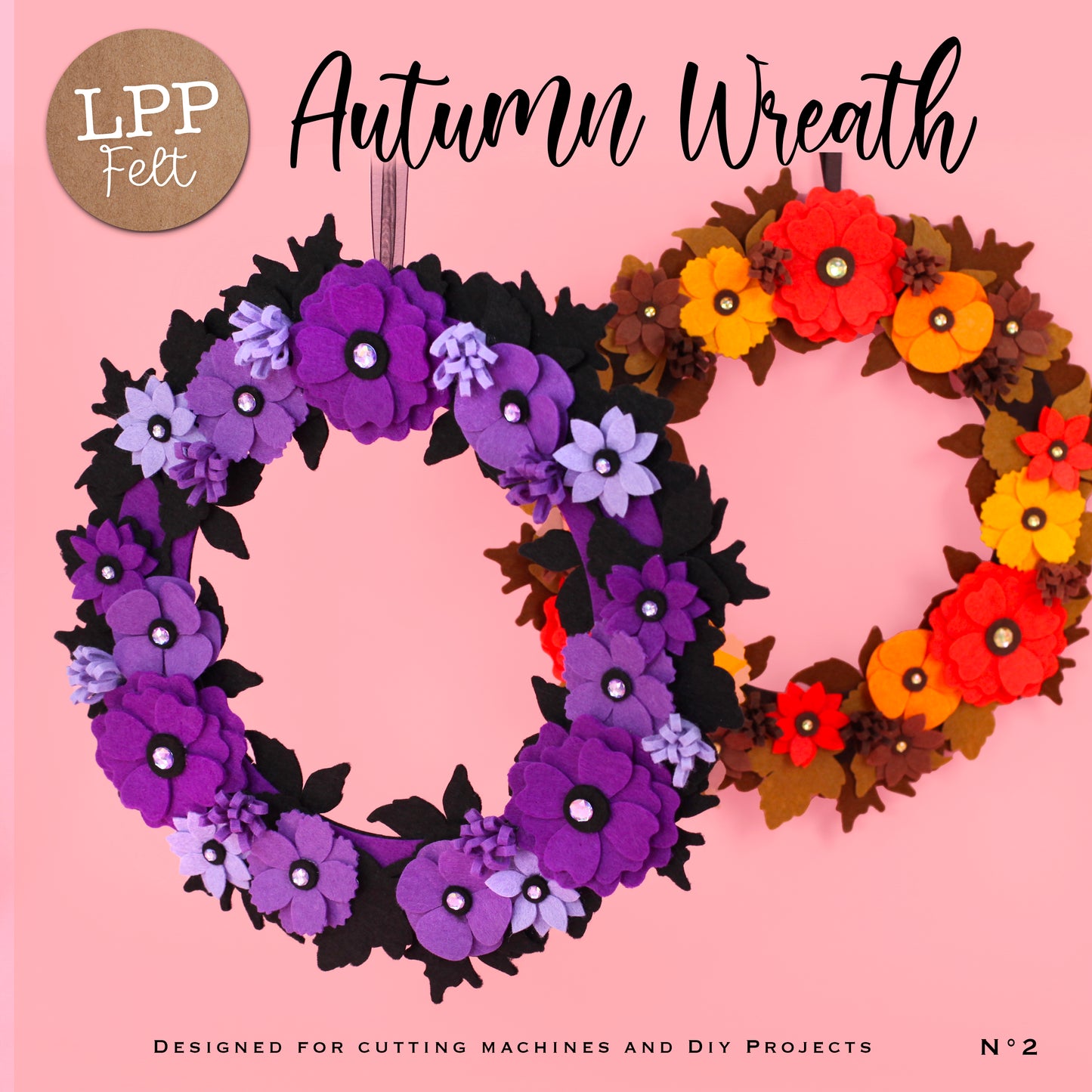 FELT AUTUMN WREATH - SVG
