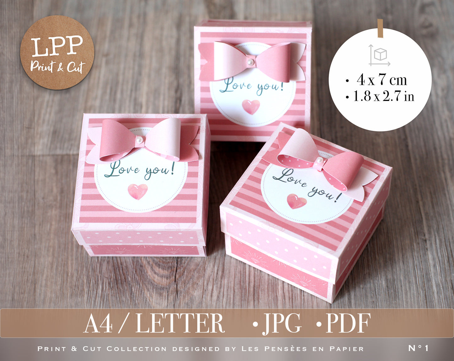 CUTE BOX PINK - PRINT & CUT