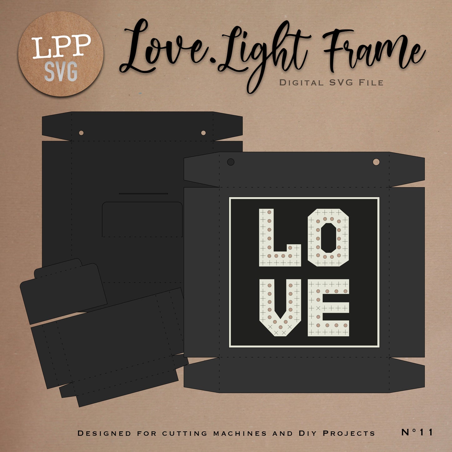 LOVE LIGHT FRAME - SVG
