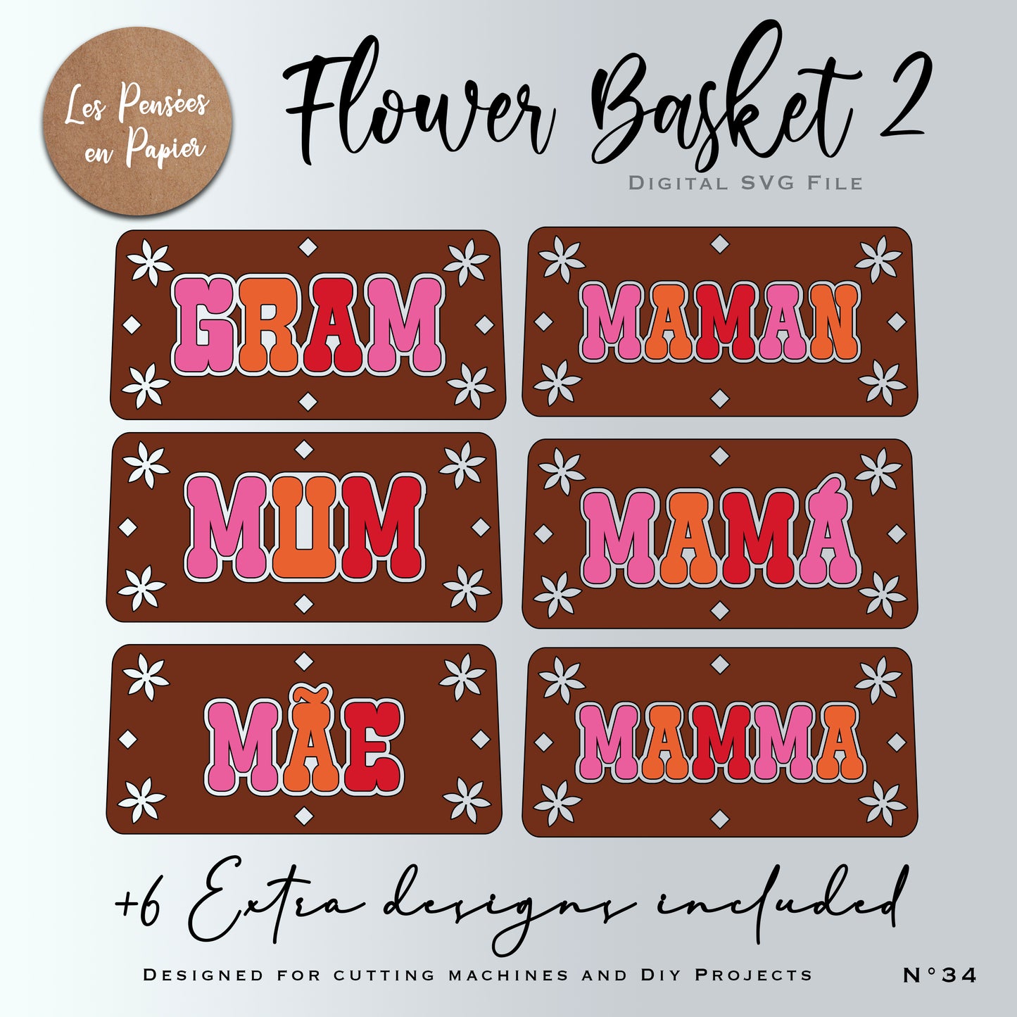 FLOWER BASKET 2 - SVG