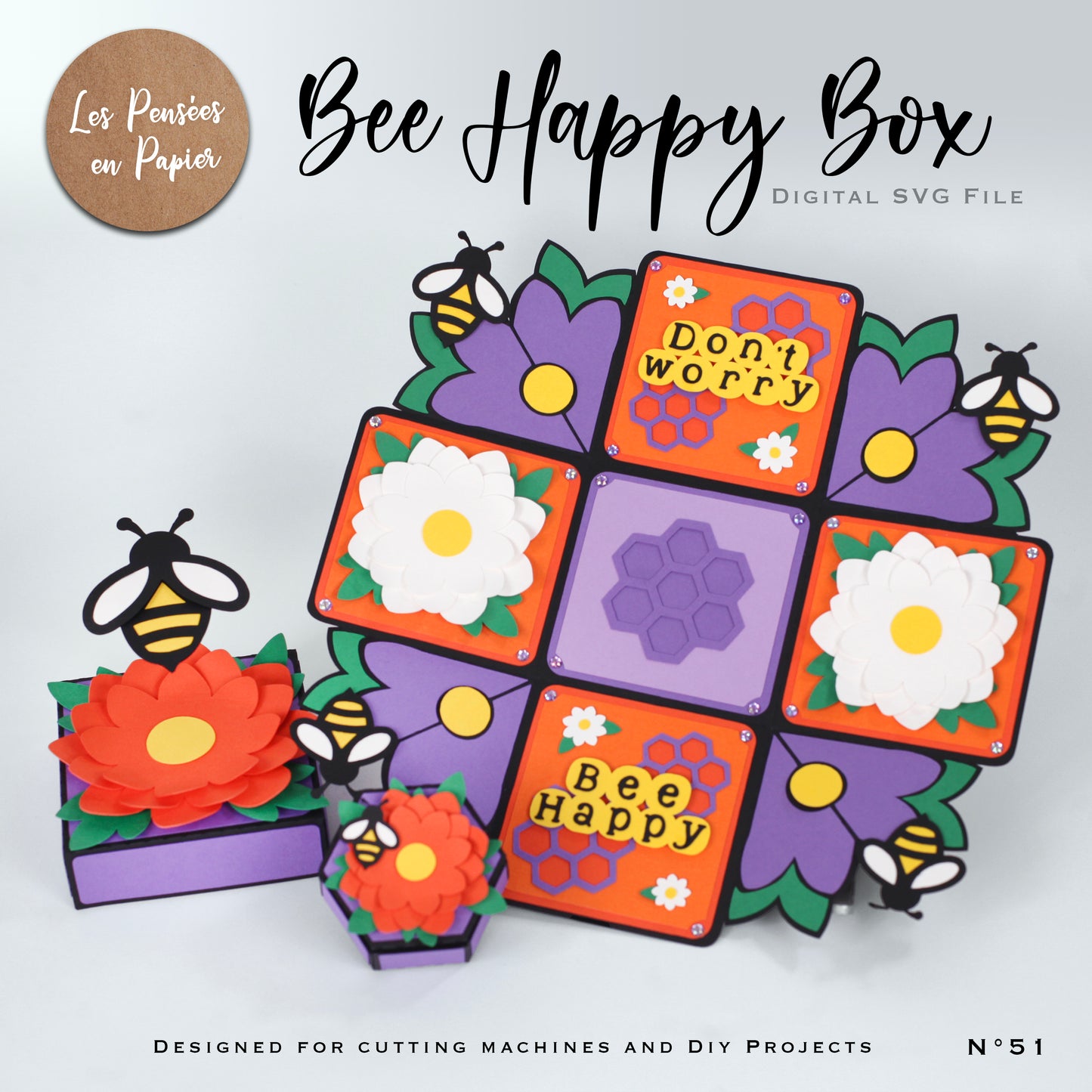 BEE HAPPY BOX - SVG