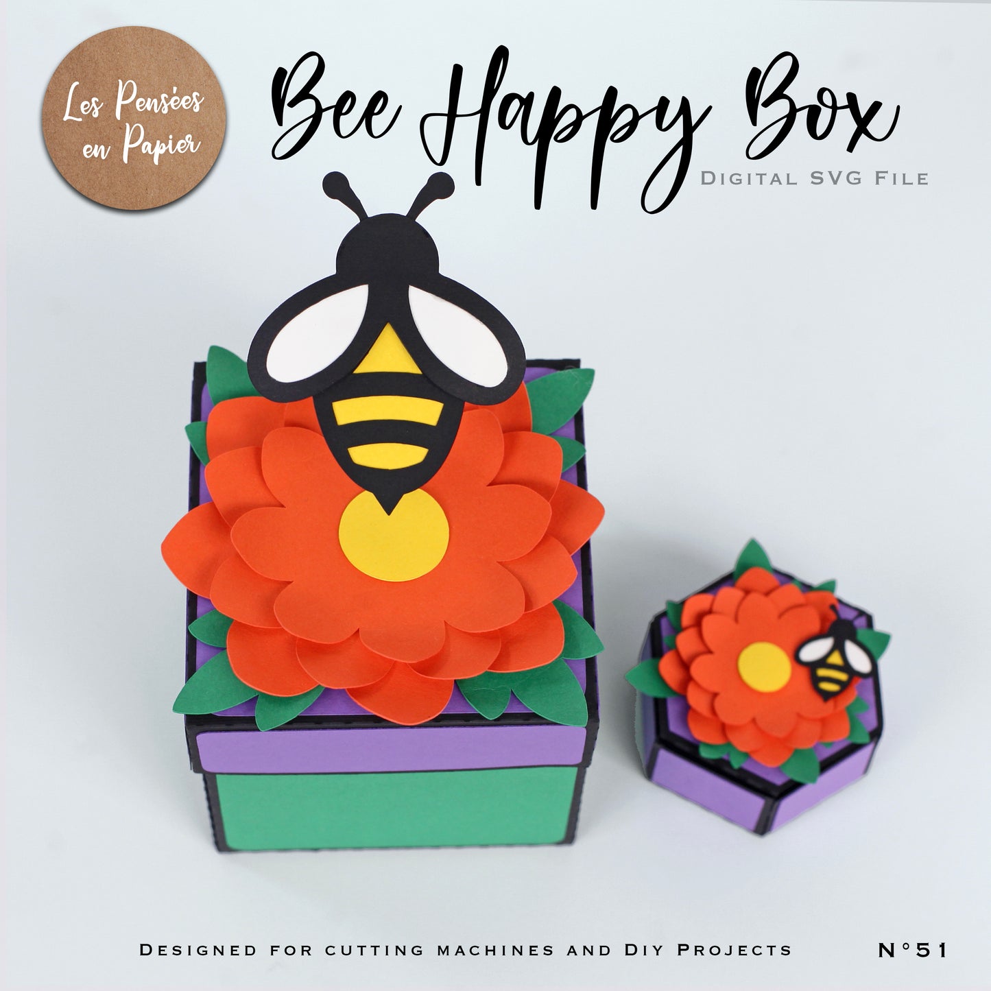 BEE HAPPY BOX - SVG