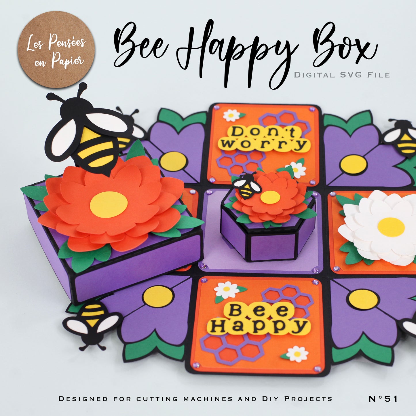 BEE HAPPY BOX - SVG