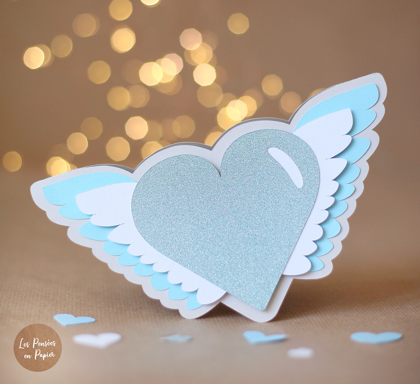 FLYING HEART CARD - Free SVG