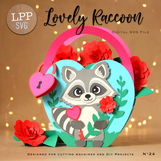 LOVELY RACCOON - SVG